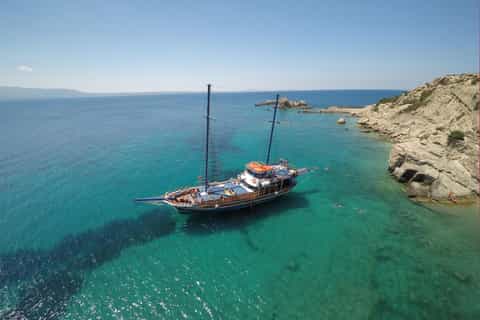 From the Port of Kos: Full Day Boat Cruise to 3 Islands