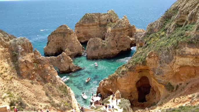 tour en coche o escúter de 3 h por lagos y ponta da piedade