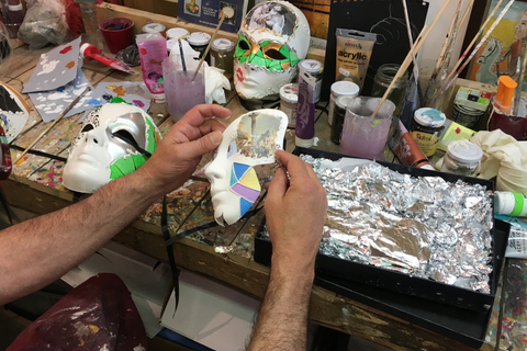 Veneza: Oficina de máscaras de carnavalWorkshop de máscaras de carnaval