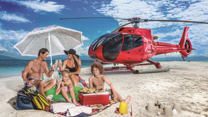 cairns secluded cay helicopter tour