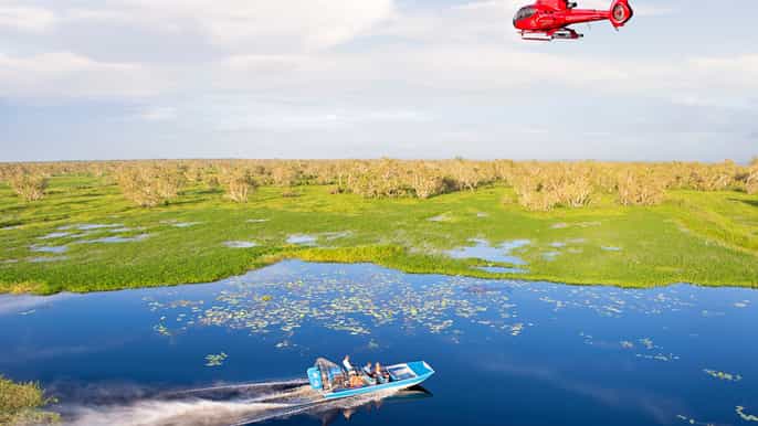 mary river airboat safari cruise helicopter tour