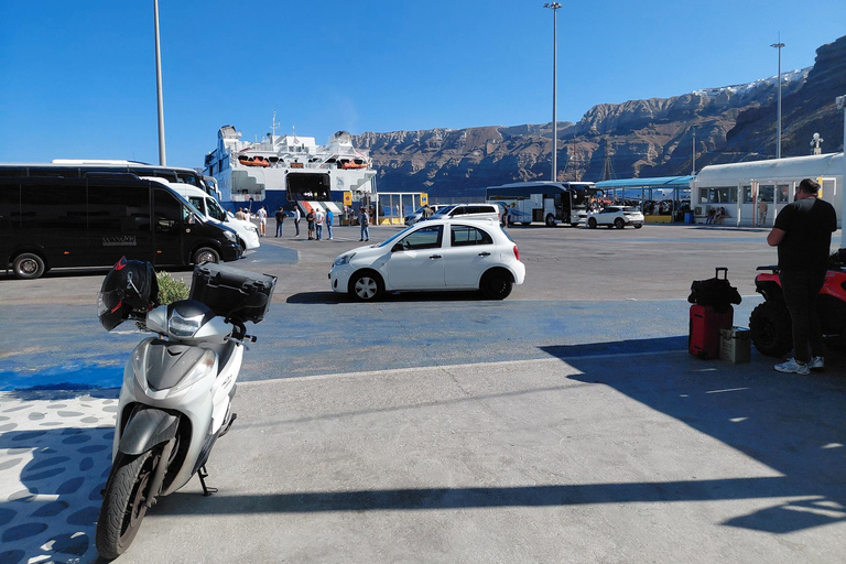 Santorini: Airport/Port Arrival Experience with Scenic Stop Santorini: Port Arrival Experience to Hotel.