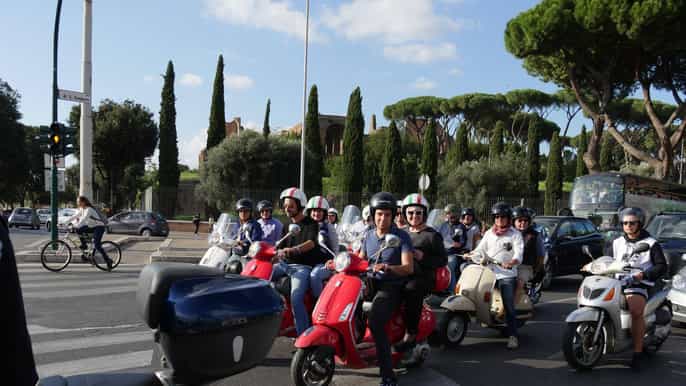 rome vespa tour with optional driver