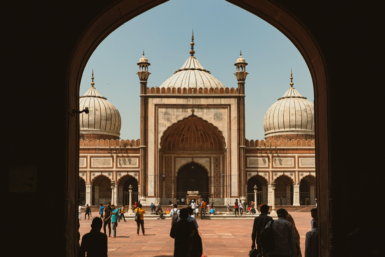 Delhi : visite touristique de la ville de Delhi en voiture privéeVisite d'une demi-journée d'Old Delhi (en voiture privée avec chauffeur)