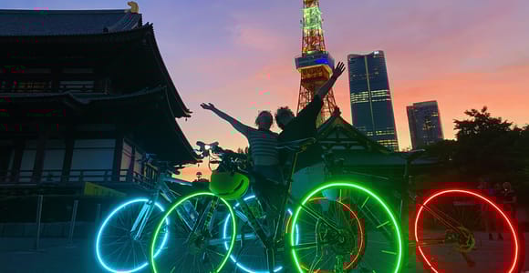 Tokio: 2-stündige nächtliche Fahrradtour zu den versteckten Juwelen der Stadt