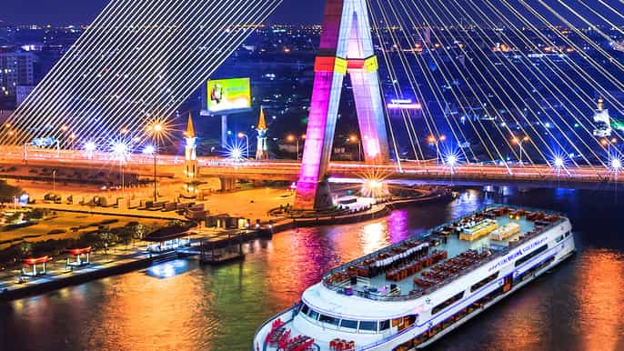 bangkok 2hour dinner shows on white orchid river cruise