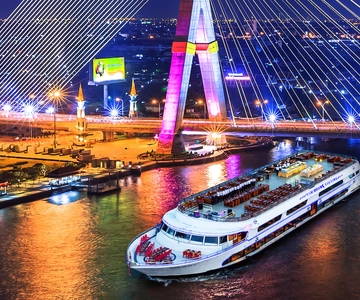 Bangkok: 2-Hour Dinner & Shows on White Orchid River Cruise