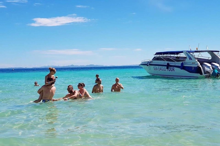 Krabi: Phi Phi-eilanden privé speedbootcharter voor een hele dagPhi Phi-eilanden privé speedbootcharter voor een hele dag
