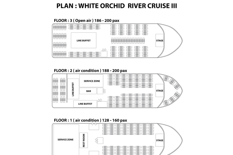 Bangkok: 2-stündige White Orchid Flusskreuzfahrt mit DinnerWhite Orchid Flusskreuzfahrt mit Dinner - nur Ticket