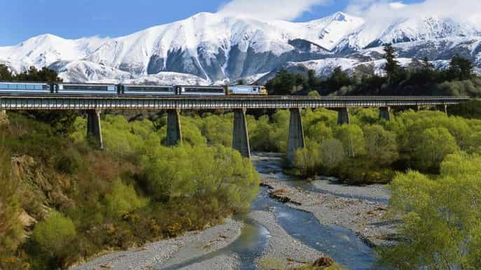 arthurs pass with tranzalpine train