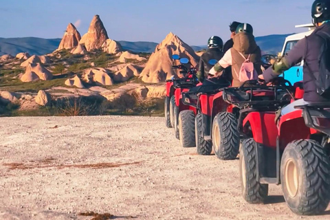 Cappadocia: Quad Bike Atv tours in Rose&Red valley 2-Hour Sunset Tour -1 Bike 2 Person