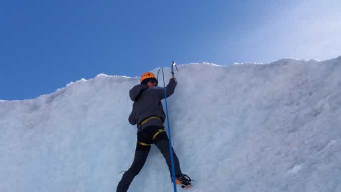 private ice climbing at sólheimajökull