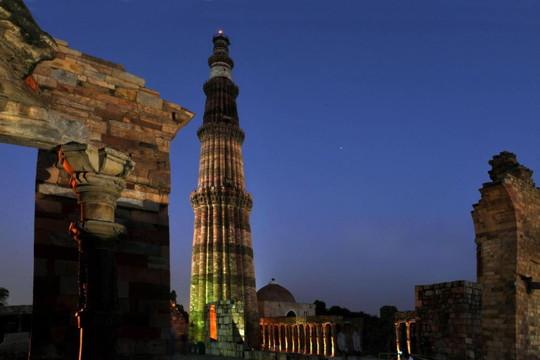New Delhi: Qutub Minar Light & Sound Show with Dinner Qutub Minar Light & Sound Show Tour With Guide And Ac Car