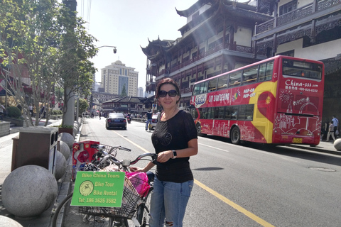 Shanghai: tour in bici classico di un&#039;intera giornata con un pranzo autentico