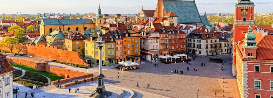 Warschau: Öffentliche Stadtrundfahrt am Nachmittag mit Abholung und Rückgabe