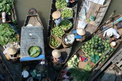 Excursão de um dia no Mekong de carro: mercado flutuante, culinária e ciclismo