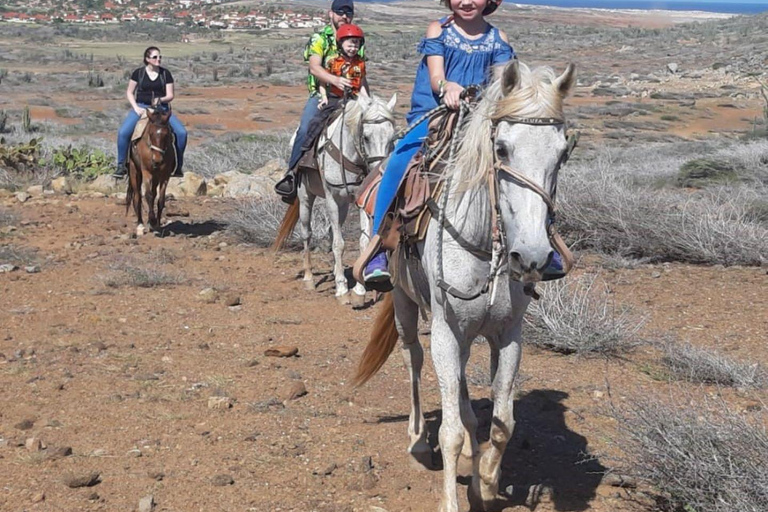 Excursion à cheval à Aruba vers le lagon caché