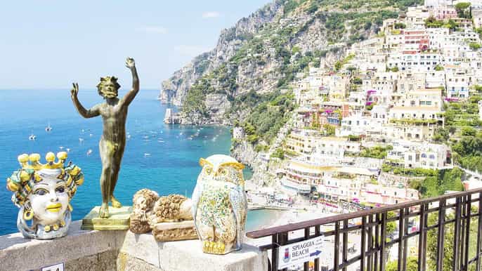 desde el puerto de nápoles tour de un día por la costa de pompeya y amalfi