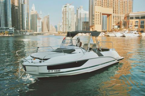 Dubai: Marina Sightseeing-Bootsfahrt mit Schwimmstopp