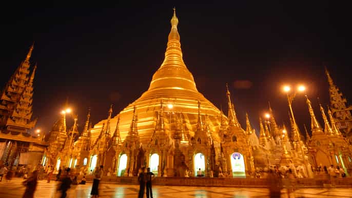 yangon evening shwedagon pagoda tour