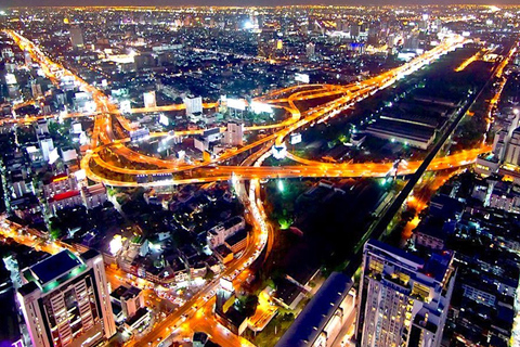 Bangkok : plate-forme d’observation Baiyoke et buffetDîner avec terrasse panoramique et plate-forme à 360°