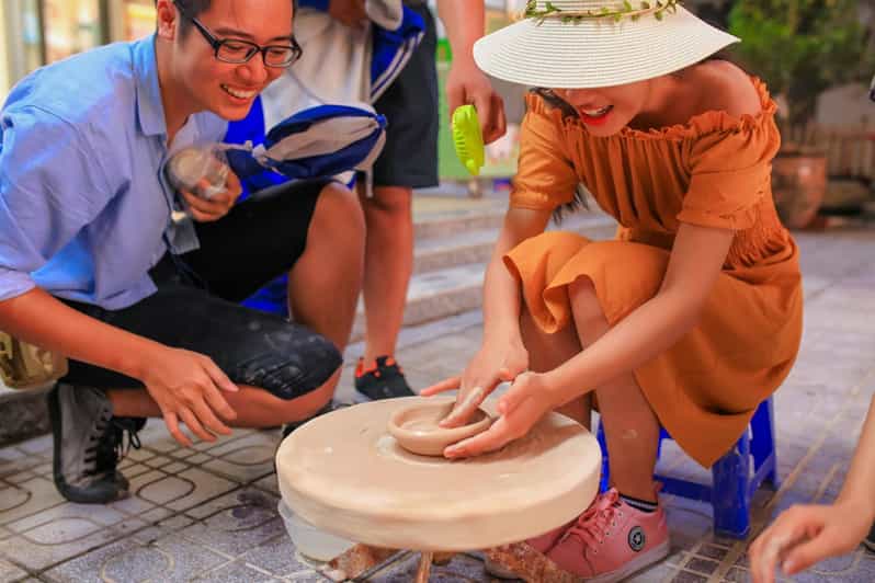 Bat Trang Pottery ancient village by Motorbike