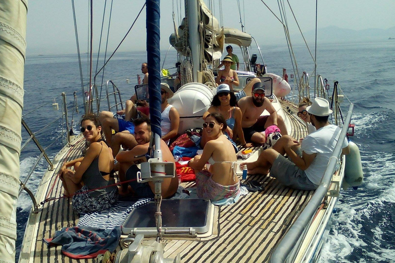 Athens: Full-Day Private Sailing Trip with Meal & Drinks Daily sailing cruise from Athens with food and drinks