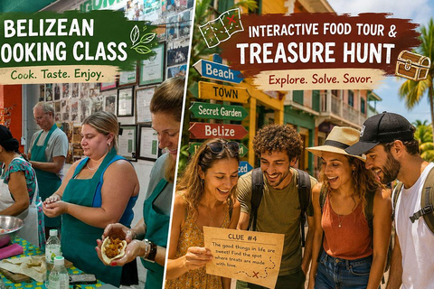 Combo Cooking class & Treasure Hunt in San Pedro Belize