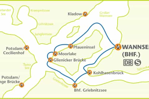 Berlijn-Wannsee: 2-uur durende "7 Meren-Tour"