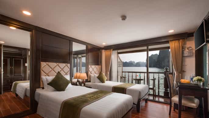 halong bay luxury 2day cruise and kayak from hanoi