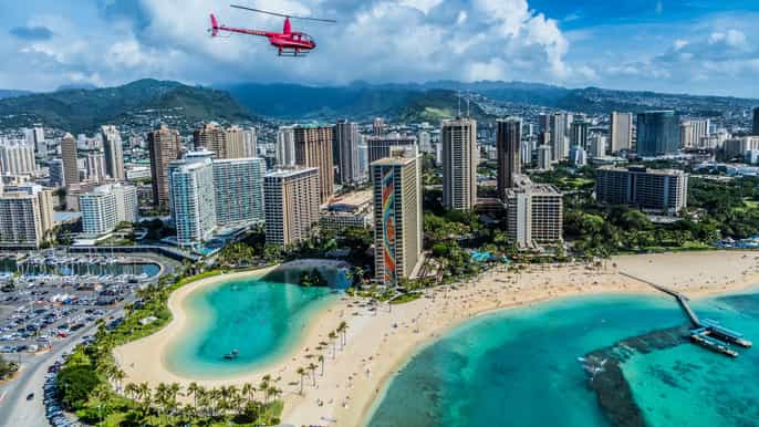 oahu waikiki 20minute doors on / doors off helicopter tour