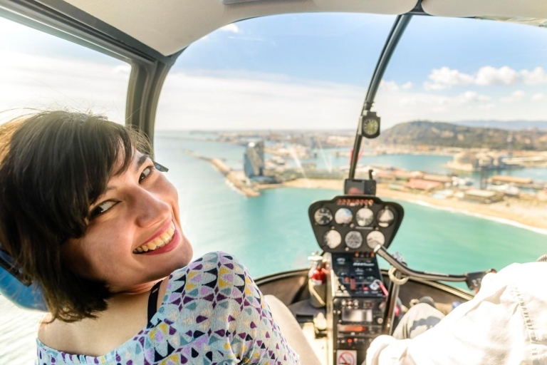 6 Minute Helicopter Flight over Barcelona's Coastline