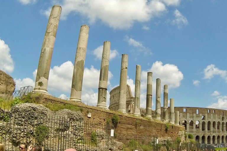 Roma: foro romano sin colas, recorrido por el Palatino y el ColiseoTour grupal con acceso a la arena en alemán