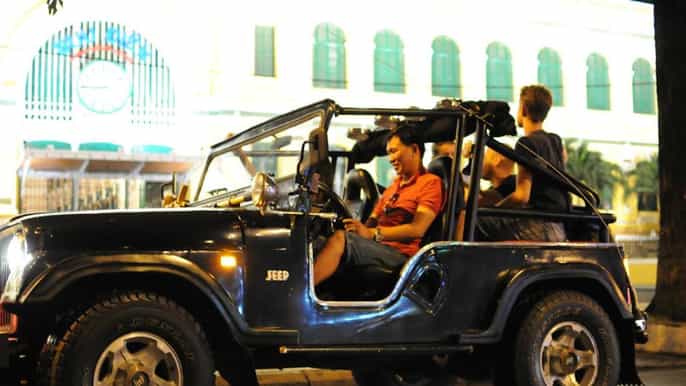 private jeep tour saigon by night cruise dinner with music
