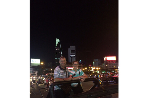 Saigon by Night: Private City Tour by Jeep and Skybar Drink