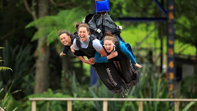 swoop sky swing experience at velocity valley