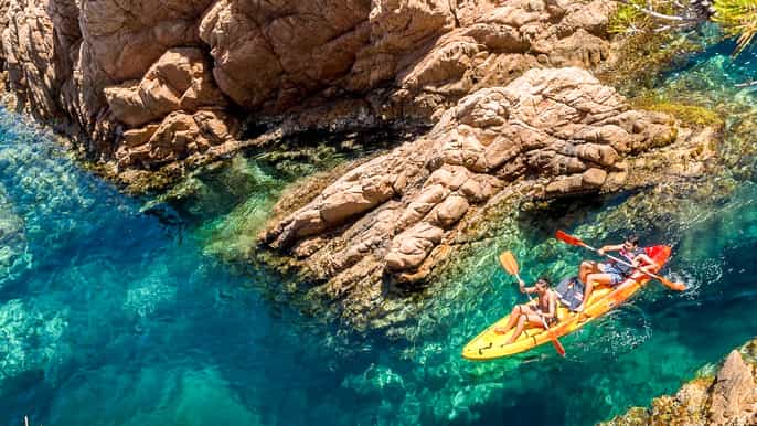 from barcelona 8hour costa brava kayak and snorkel tour