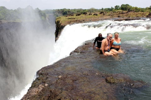 From Victoria Falls: Livingstone Island Tour & Devils Pool Tour without Lunch