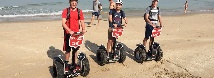 Visite privée d'une heure de la plage de Cadix en « Segwayx2 » exclusivement pour les couples