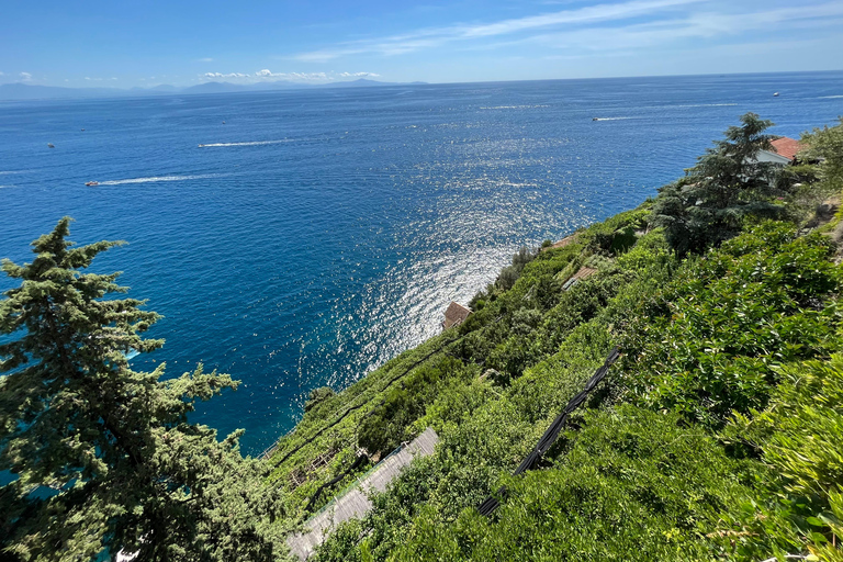 From Positano: Amalfi Coast and Cooking Class with Transfer