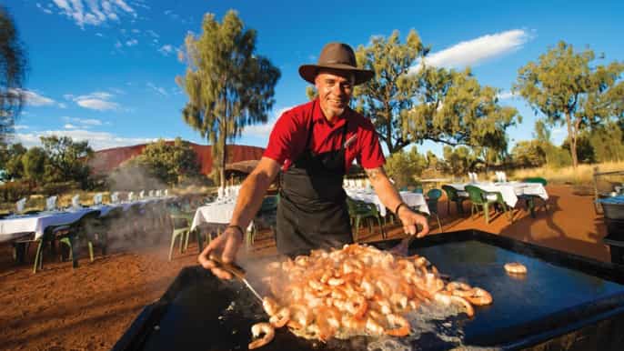 uluru sacred sites tour + sparkling at sunset bbq dinner