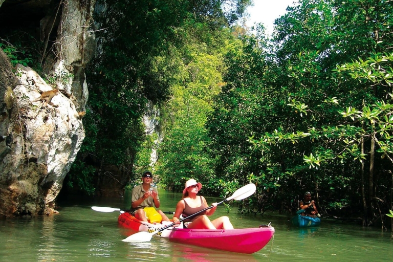 Krabi: Guided Kayaking Tour at Ao Thalane Morning Kayaking Tour with Krabi Town Transfer