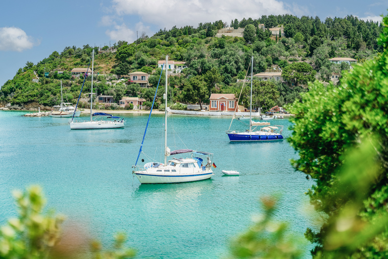 From Corfu Island: Antipaxos & Paxos Blue Caves Boat Cruise Pick-up from Corfu Island to Corfu Port