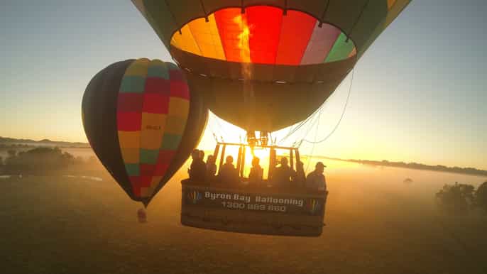 byron bay 1hour hot air balloon sunrise flight