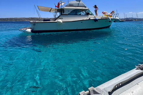 From S. Teresa Gallura: Speedboat Tour with Lunch between Lavezzi and Isola Piana