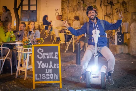 Lisbon: Old Town Sitway Night Riders Tour