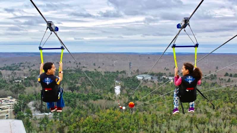 Foxwoods, CT: 33-Story Building Zipline Flight Pass | GetYourGuide