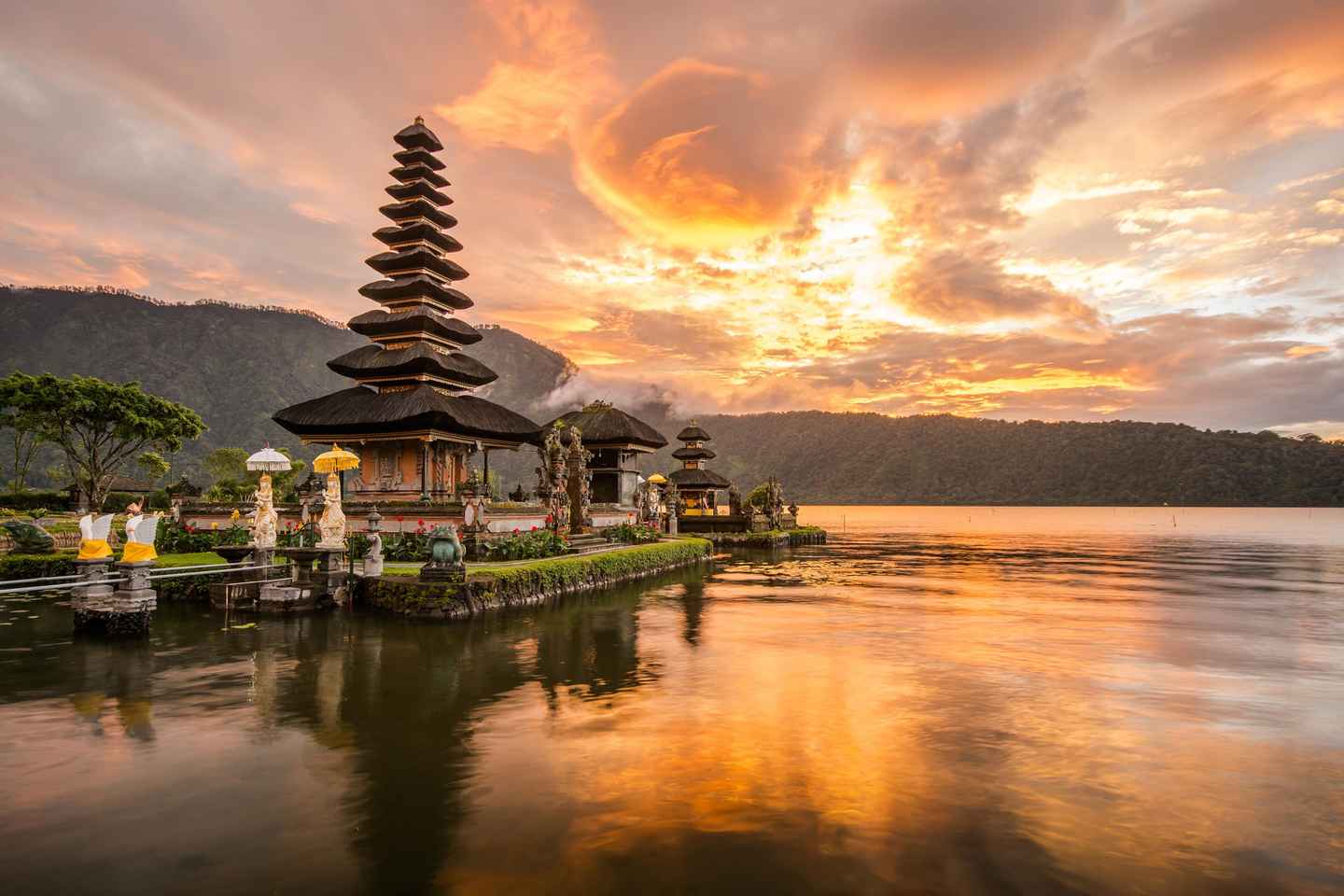 water sports in bali | northern charm tour: lake bratan, handara gate, waterfall, and swing