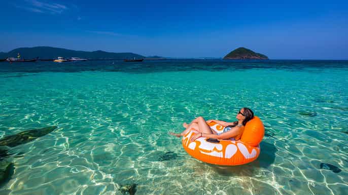 phuket banana beach at koh hey speedboat day trip