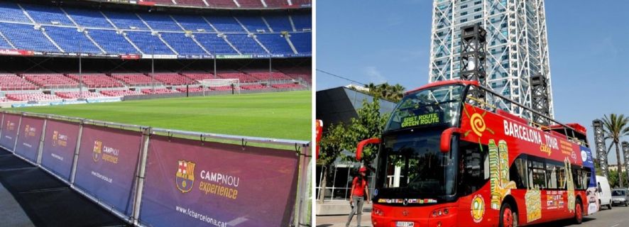 Barcelona: tour autobús turístico y estadio del Camp Nou
